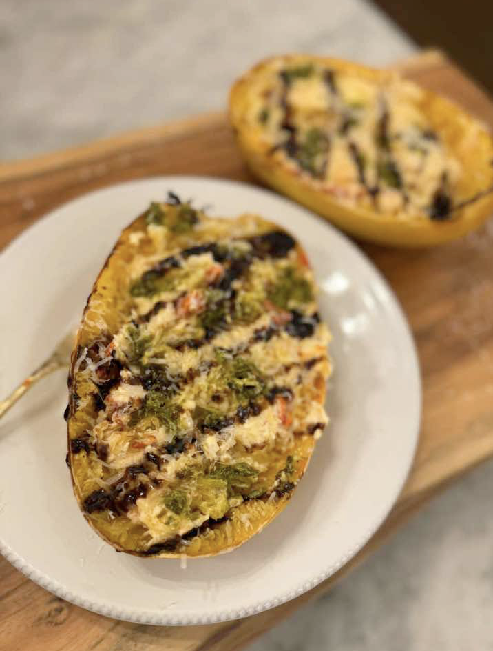 Baked Tomato and Feta Spaghetti Squash