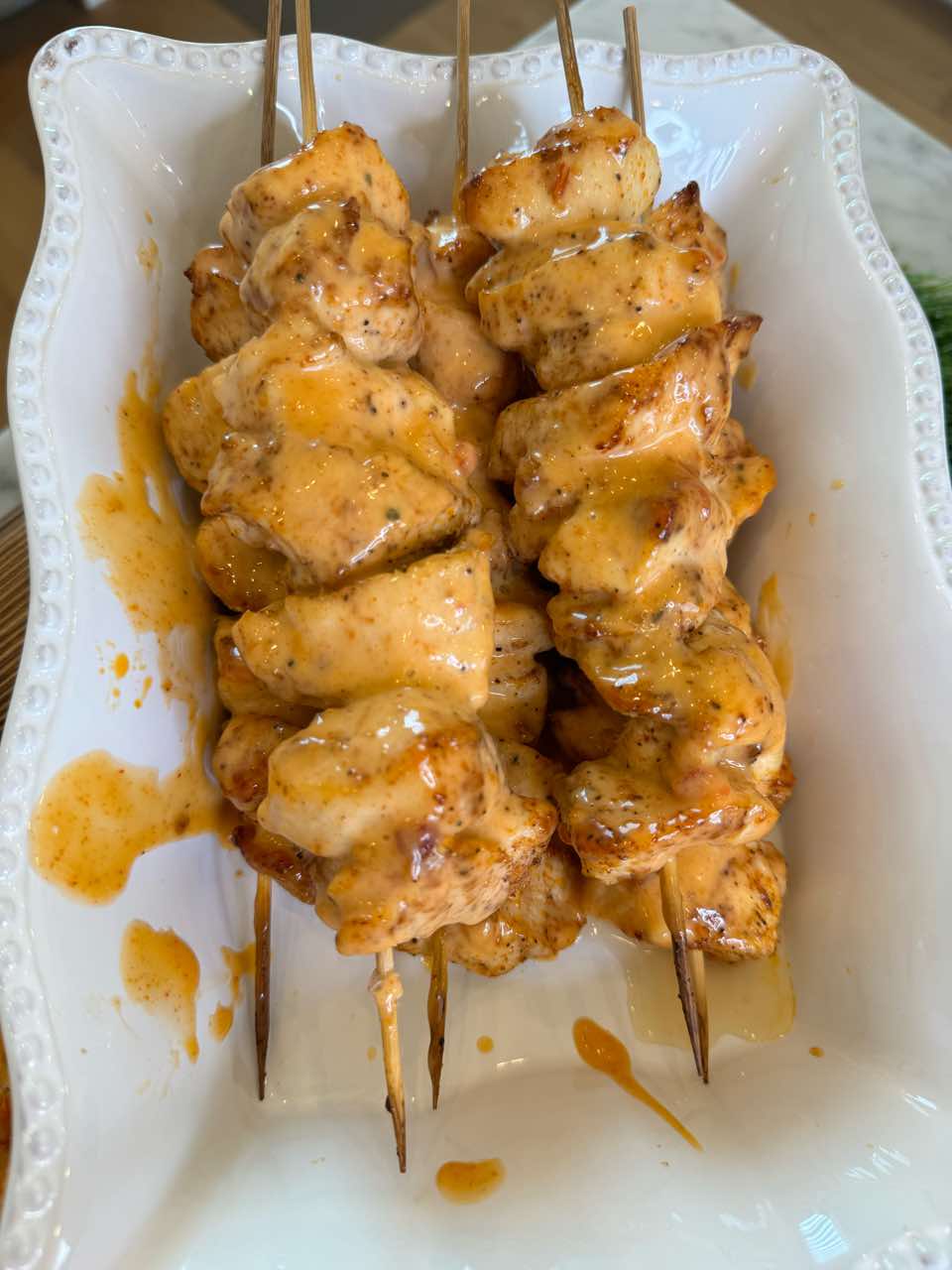 Bang Bang Chicken Skewers