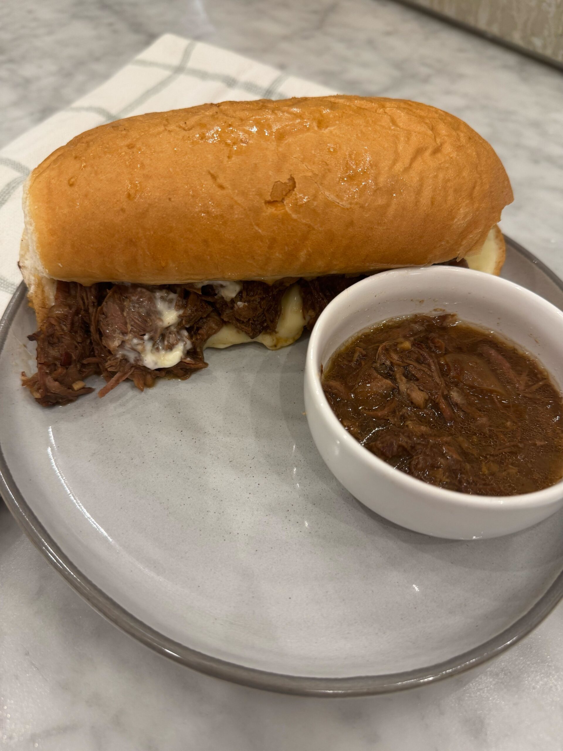 Crockpot French Dip Sandwiches