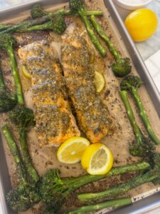 Sheet Pan Lemon Garlic Butter Salmon