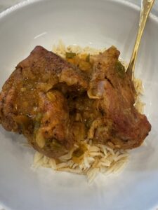 Smothered Country Pork Ribs with Rice and Gravy