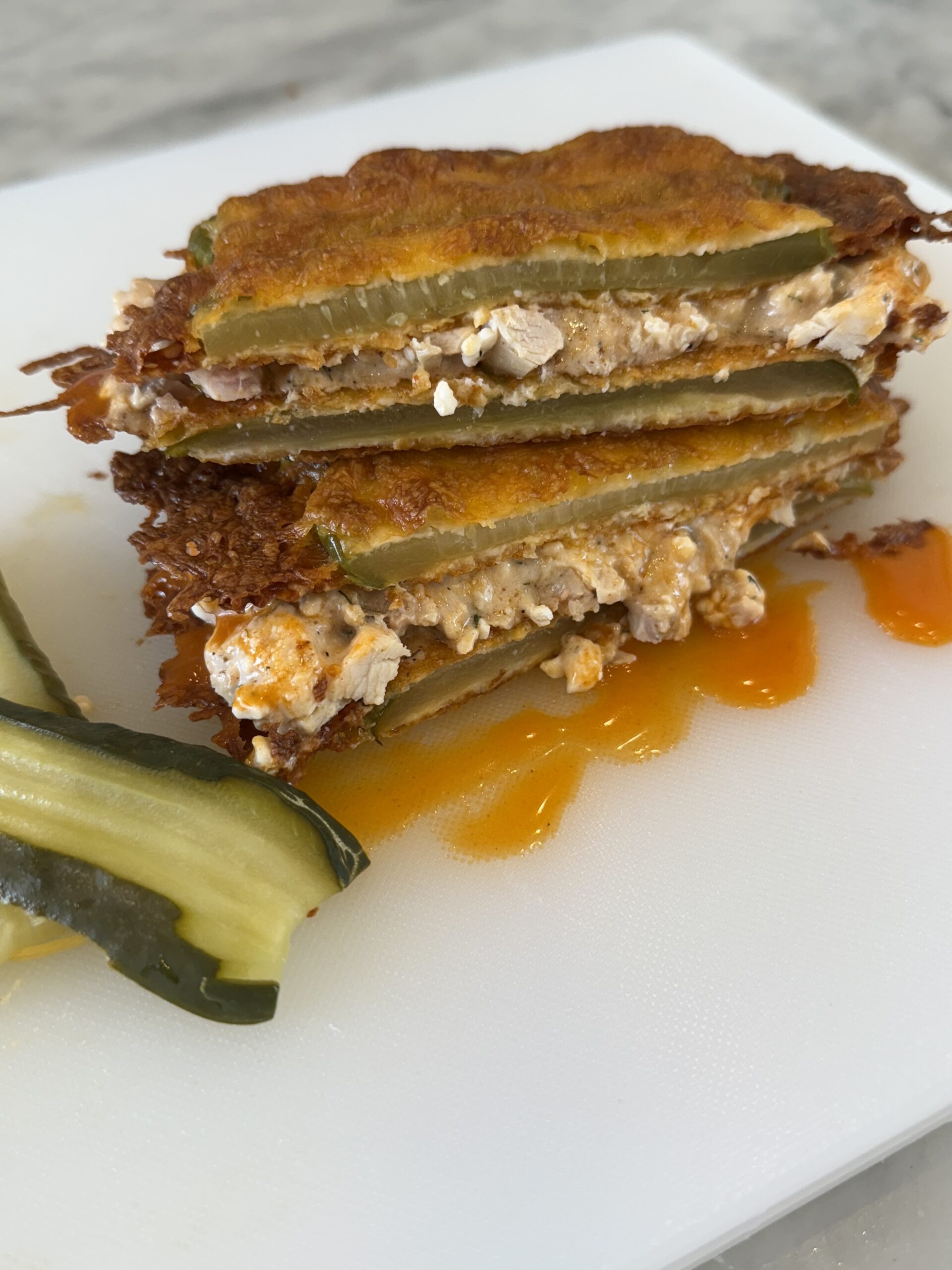 Viral Pickle Sandwich with Buffalo Chicken