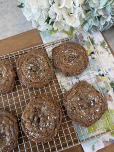 Chewy Brown Butter Toffee Chocolate Chip Cookies