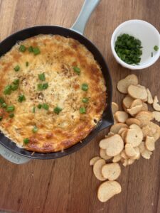 Cheesy Hot Crab & Artichoke Dip