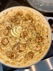 Creamy Lemon Parmesan Cajun Shrimp Pasta