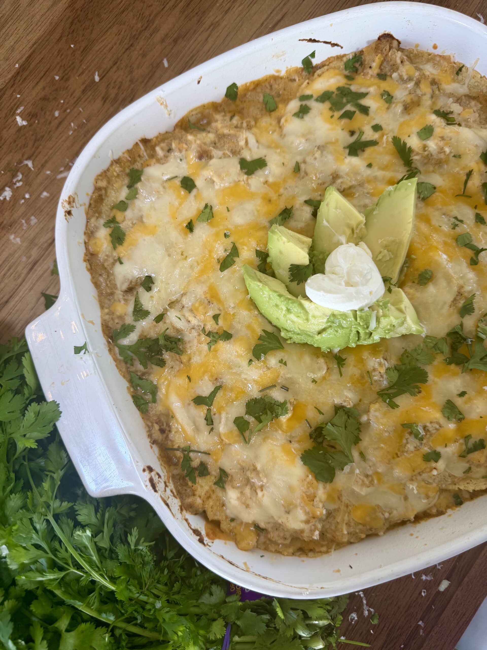 Salsa Verde Chicken Casserole