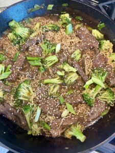 Mongolian Beef and Noodles