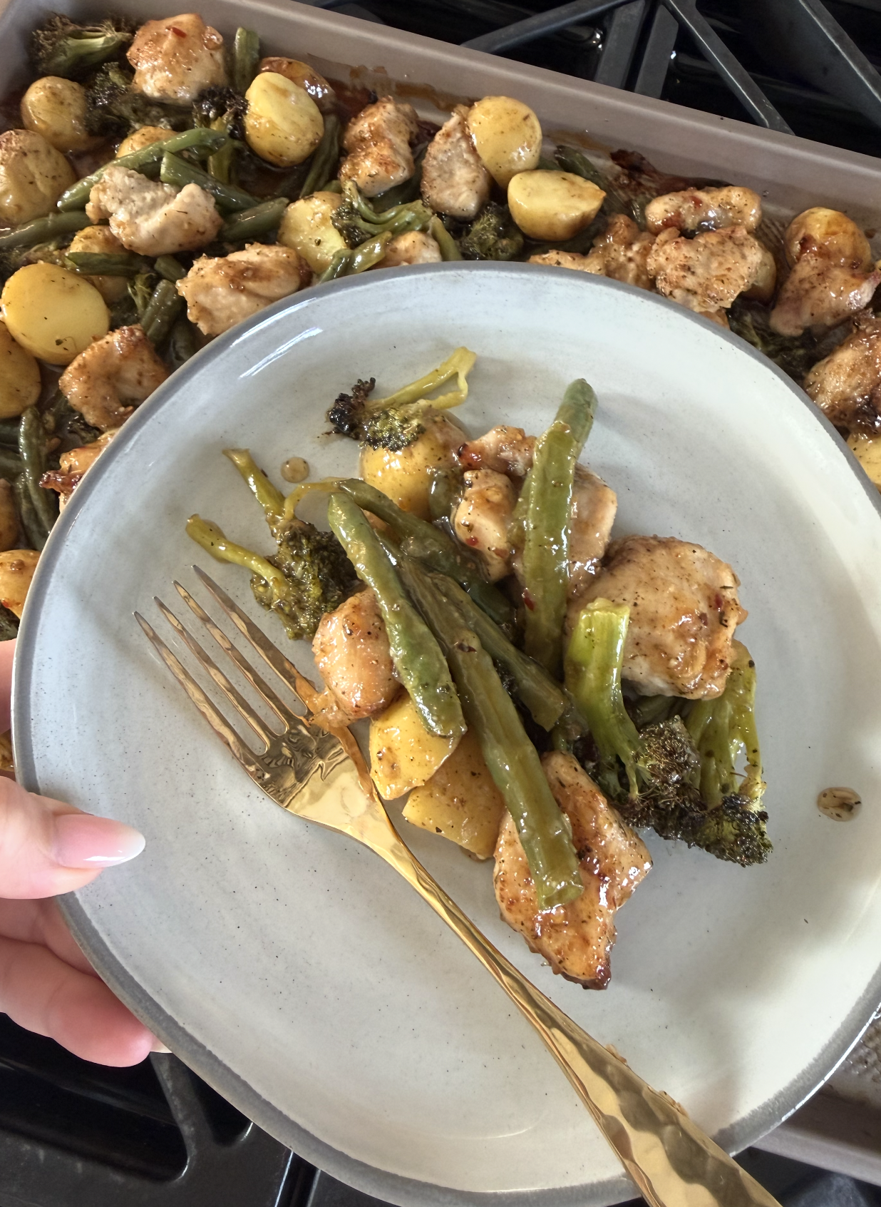 Sheet Pan Orange Chicken with Veggies and Potatoes