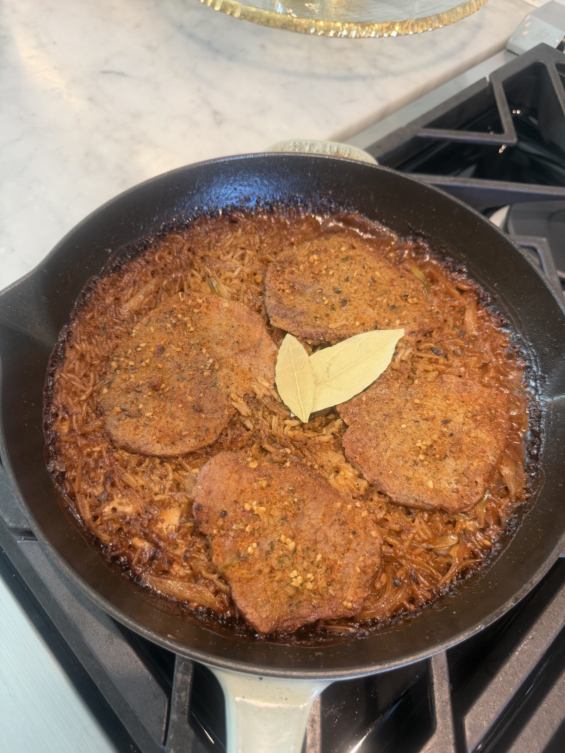 One-Pot Smothered Veal and Rice