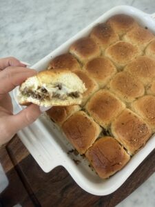One-Pan Philly Cheesesteak Sliders
