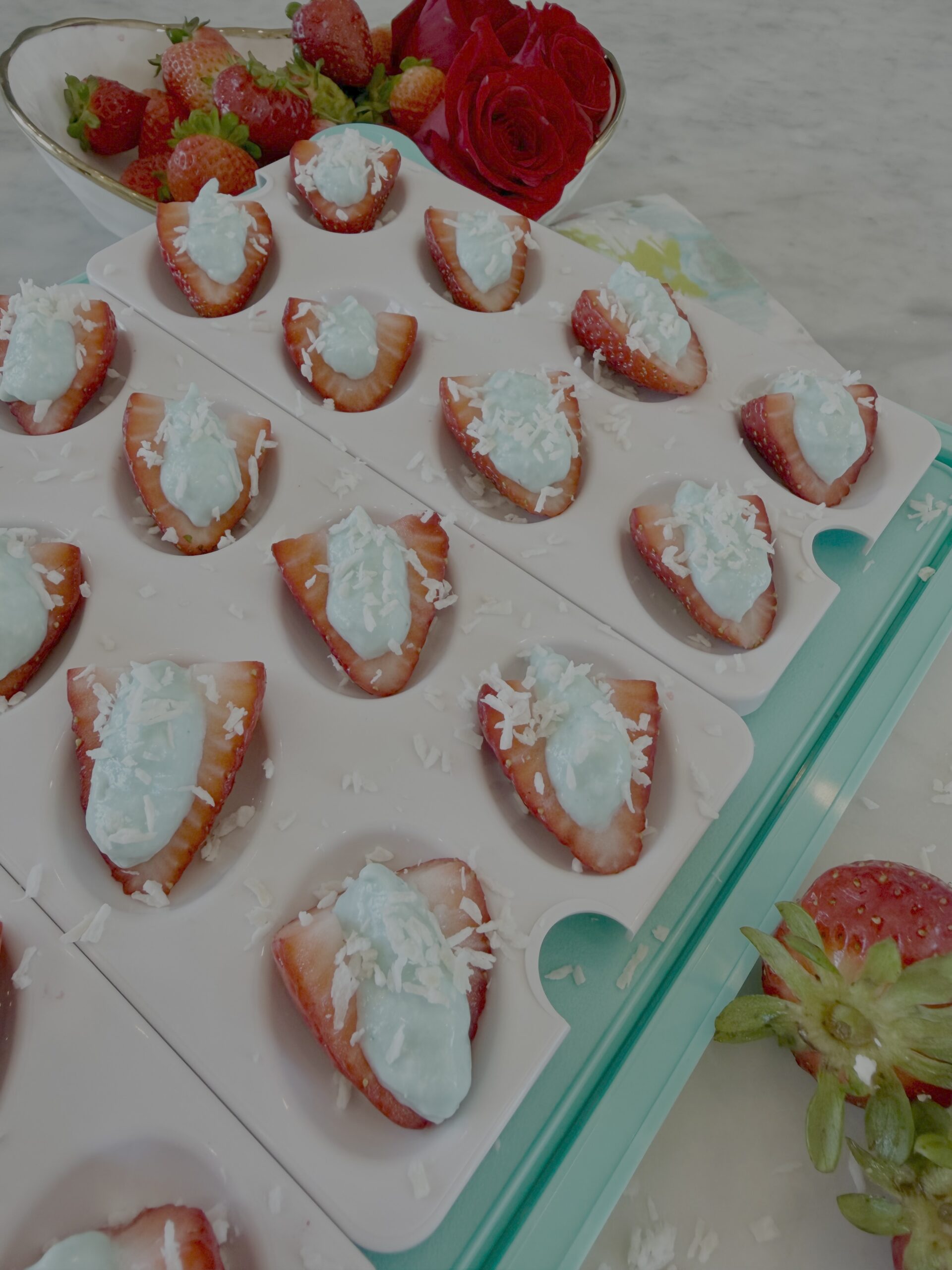 Patriotic Deviled Strawberries