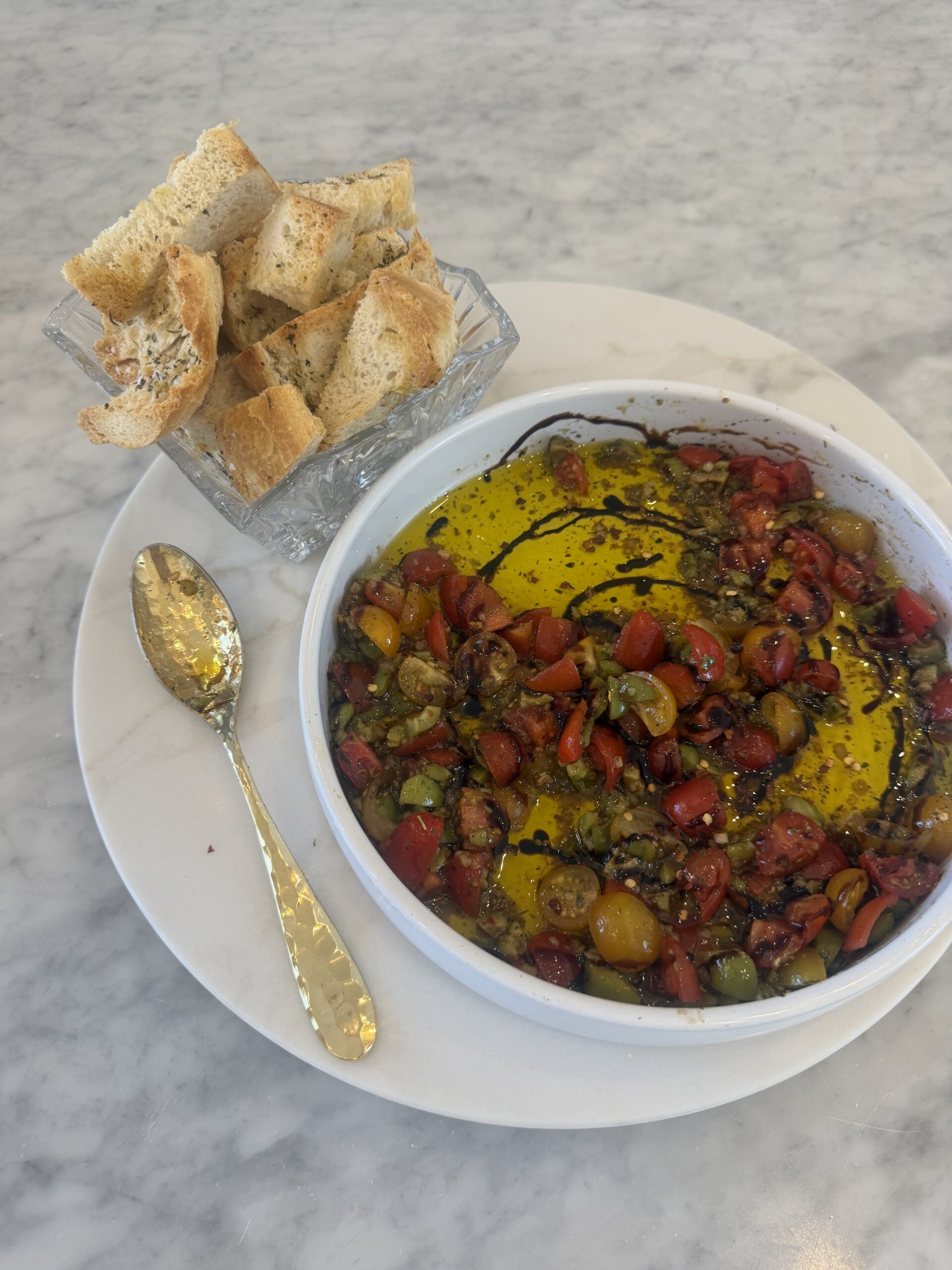 Italian Bread Dip with Olive Oil and Balsamic Glaze