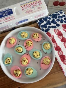 Patriotic Deviled Eggs