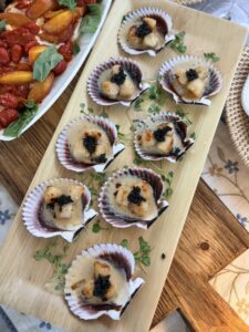 Scallops in Champagne Sauce with Caviar