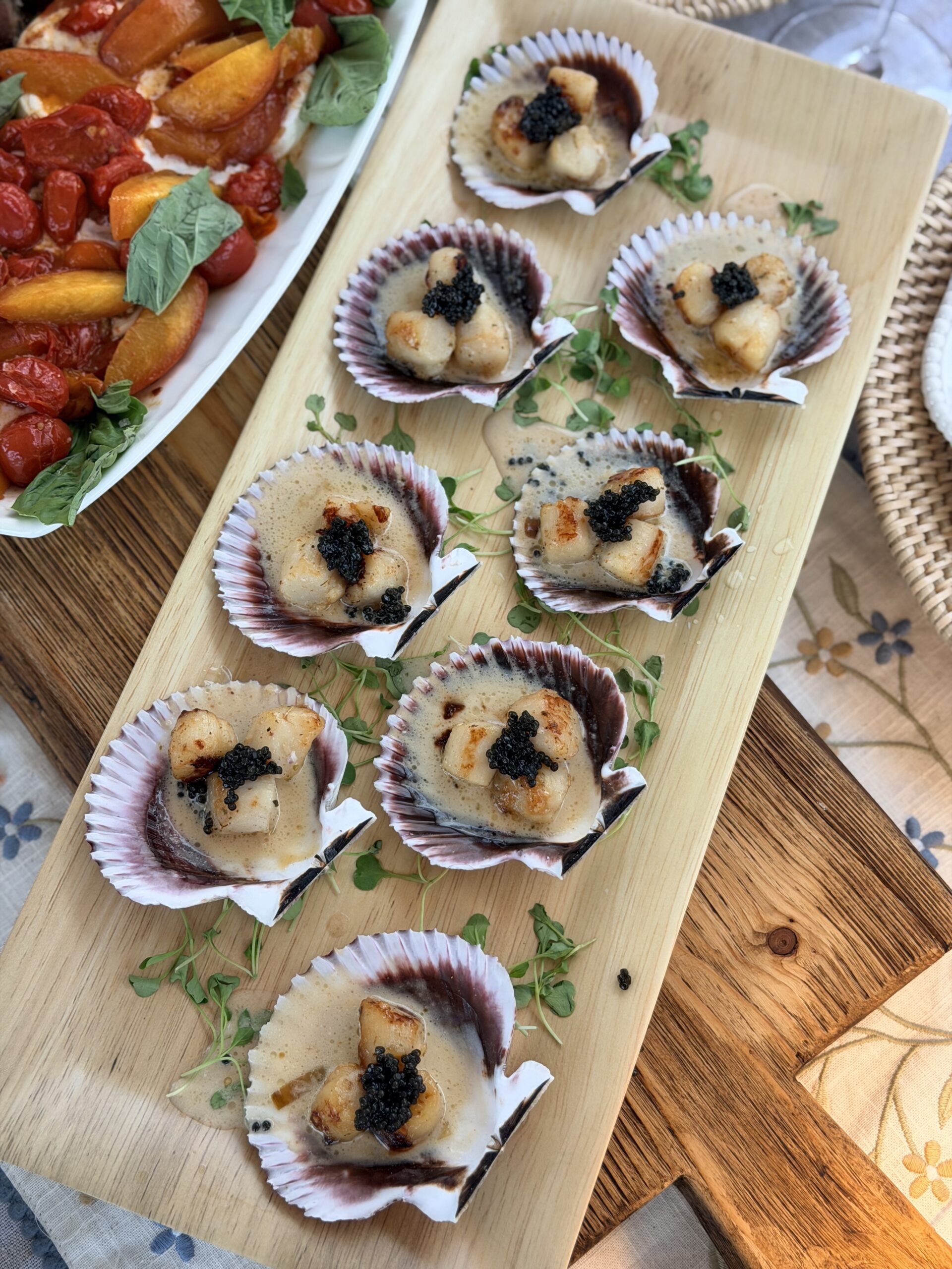 Scallops in Champagne Sauce with Caviar