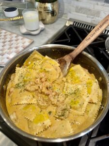 Lobster Bisque with Ravioli